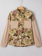 FloraKnit Buttoned Jacket: Cozy Style with Pockets