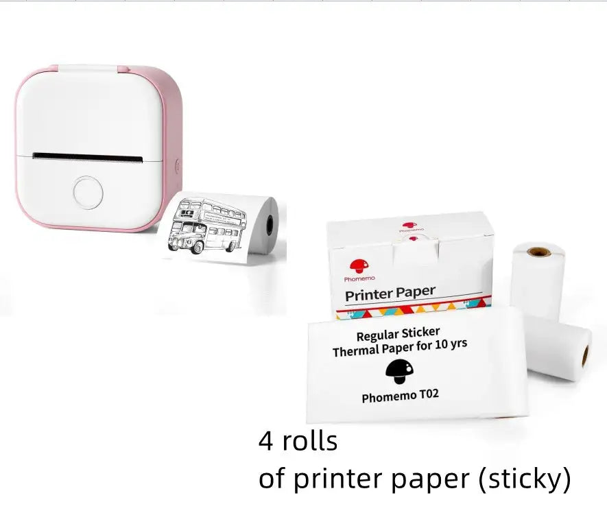 Portable Mini Printer for Students and Hobbyists, Bluetooth Thermal Label Printer - SJB-DIAMOND ELITES