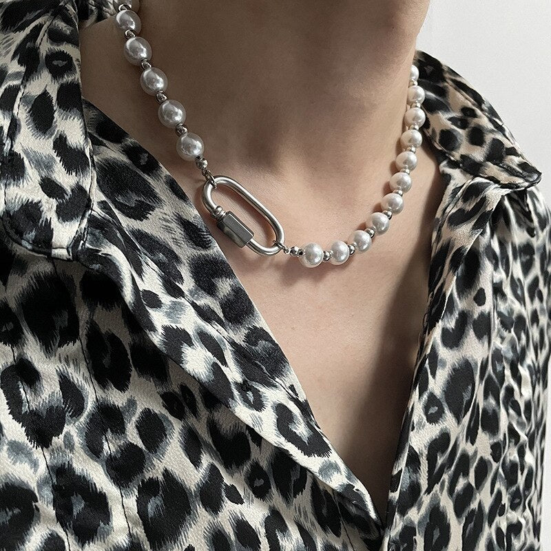 Vintage Imitation Pearl Necklace Pi-Mart