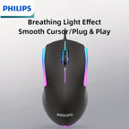 Wired Gaming Mouse with LED Backlight, 1200 DPI Optical Sensor, Ergonomic Design, ESports Games Theme, Right-Hand Orientation, Non-Slip Silicone Rollers, Battery-Free Operation for Windows/PC/Mac/Laptop