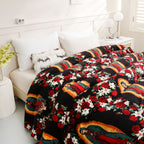 1pc Southwest Native American Flannel Polyester Throw Double-side Printed Blanket, Aztec Geometry Pattern Travel Couch Bed Blanket Plush Soft Lightweight Blanket For All Season Lootquake LLC