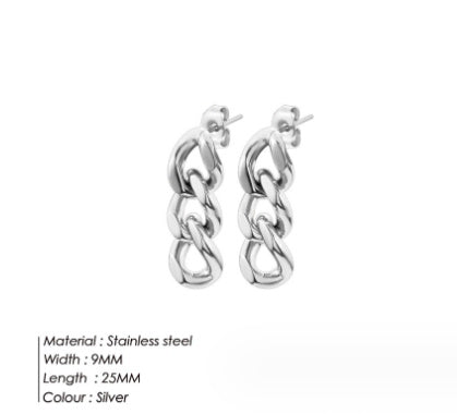 Giselle Gold Chain Earring Pi-Mart