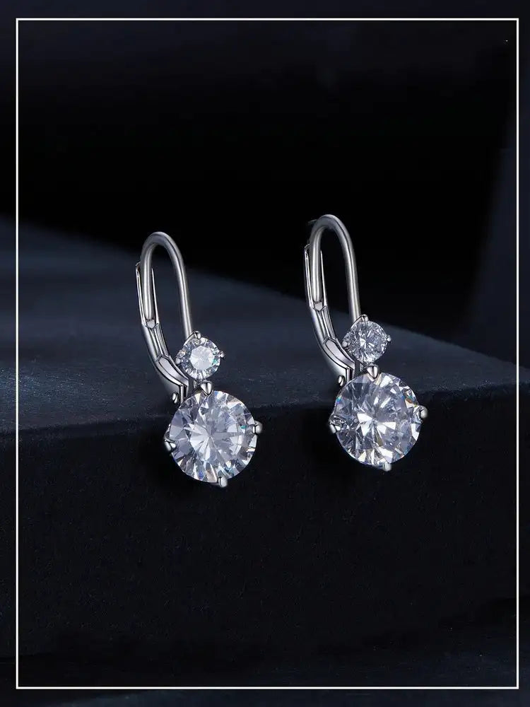 Affordable Luxury Style S925 Sterling Silver 1 Karat Moissanite Ear Clip Lootquake LLC