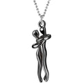Couple Hugging Pendant Necklace Pi-Mart