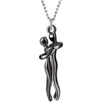 Couple Hugging Pendant Necklace Pi-Mart