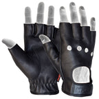 MRX Driving Gloves soft Leather Unlined Motorbike Riding Half Fingers Glove for Unisex - SJB-DIAMOND ELITES
