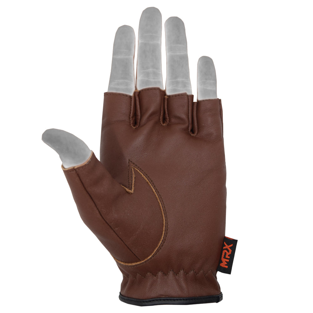 MRX Driving Gloves soft Leather Unlined Motorbike Riding Half Fingers Glove for Unisex - SJB-DIAMOND ELITES