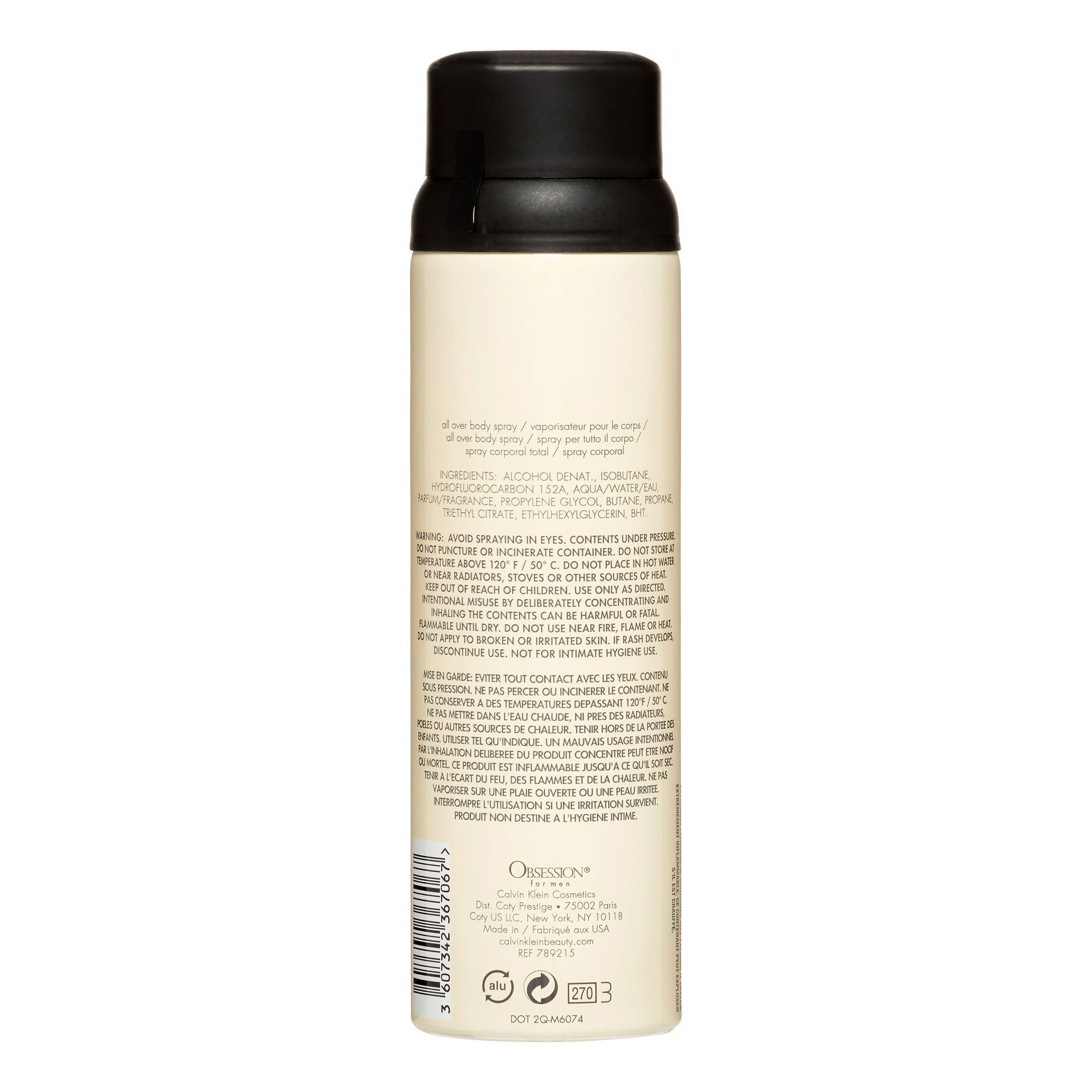 Calvin Klein Obsession Body Spray, Body Spray for Men, 5.4 oz EasyOptionXY LLC