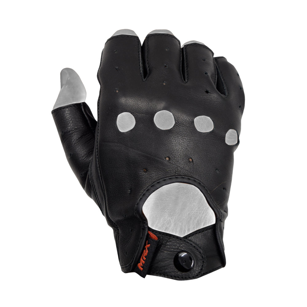 MRX Driving Gloves soft Leather Unlined Motorbike Riding Half Fingers Glove for Unisex - SJB-DIAMOND ELITES