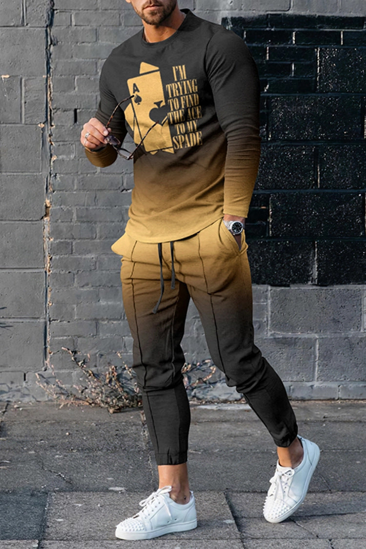 European And American Multi-color Long Sleeve Casual Sports Men Suit Lootquake LLC