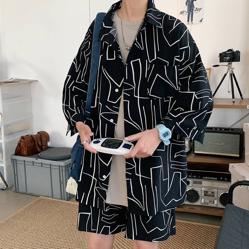 Shirt Five-point Pants Ice Silk Suit Lootquake LLC