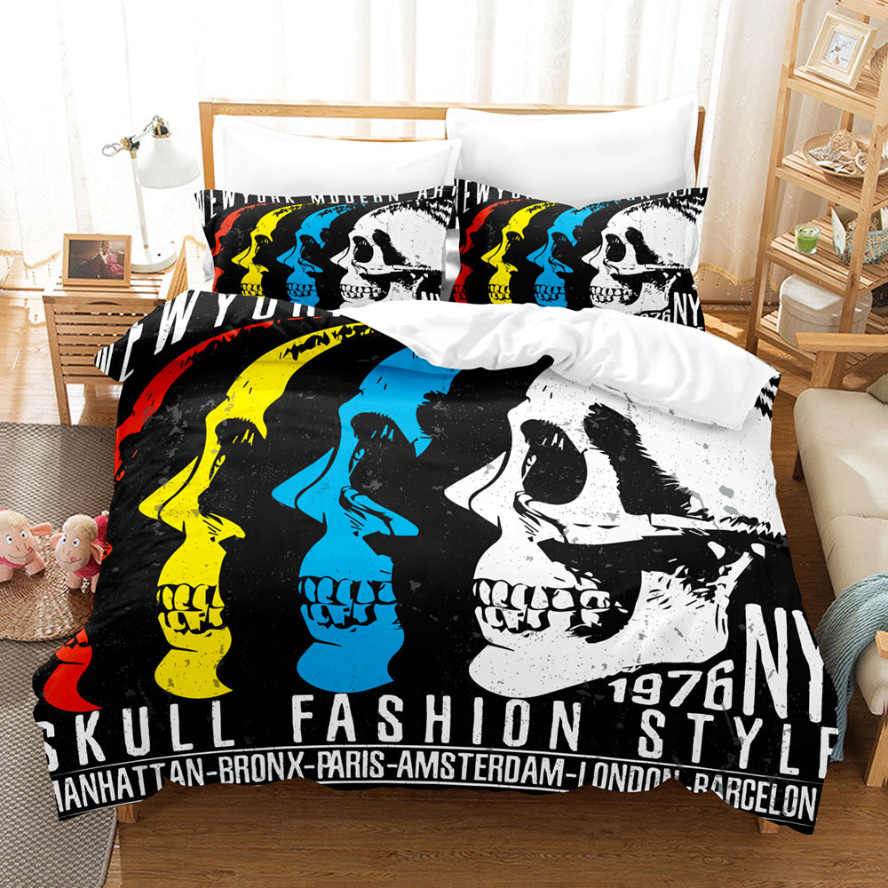Digital Quilt Cover Pillowcase Three Piece Set Pi-Mart