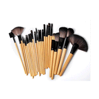 24 PCs Makeup Brush With Horse Hair Black Wood Color Makeup Full Set Pi-Mart