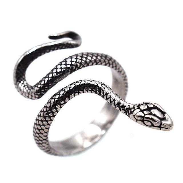 Retro Norse Mythology Men Ouroboros Ring Pi-Mart