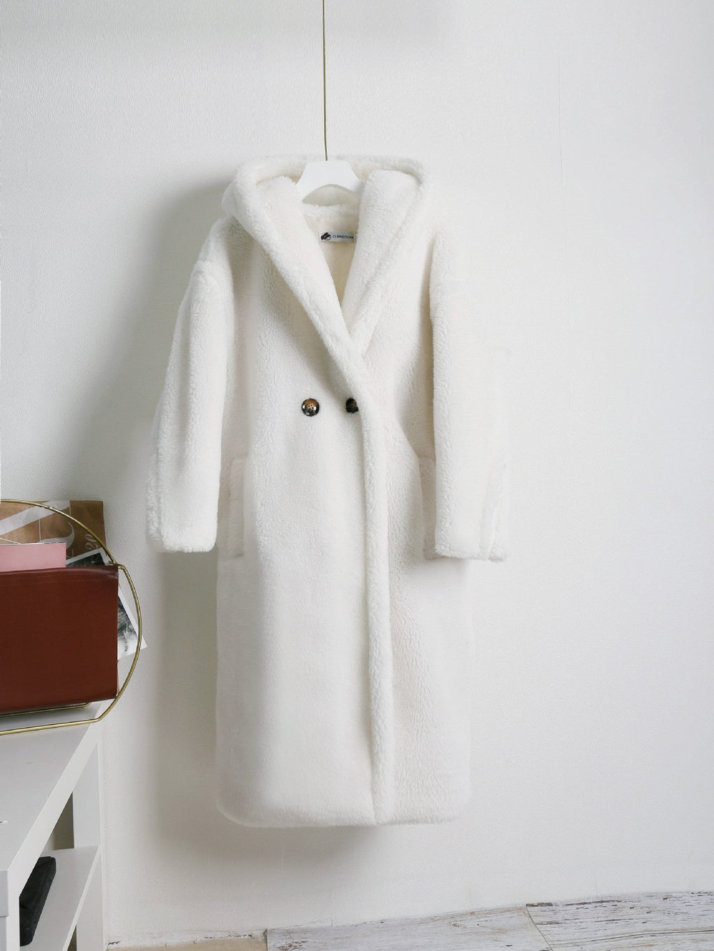 Teddy bear cashmere coat women Pi-Mart