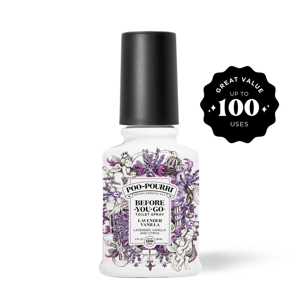Poo~Pourri Lavender Vanilla, Lavender + Vanilla + Citrus Before-You-Go Toilet Spray, 2 Oz (Odor eliminating Air Freshener) EasyOptionXY LLC