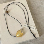 New Style Glass Love Pendant Design Sense Niche Long Necklace Lootquake LLC