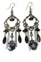 Marbled Bead Dangle Earrings Scroll Work Boho Floral BandsCo Straps