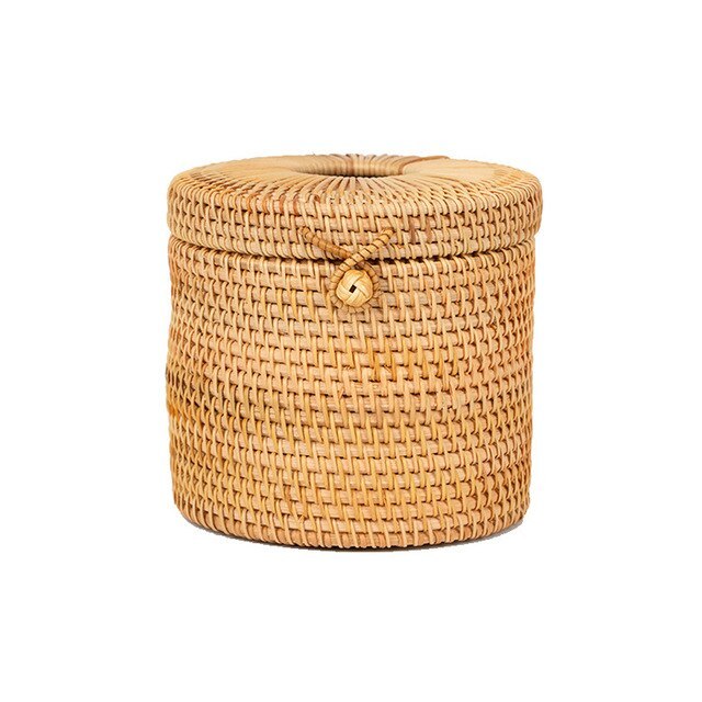 Rattan Handmade Tissue Box Drawer Box Living Room Bedroom Storage Box Pi-Mart