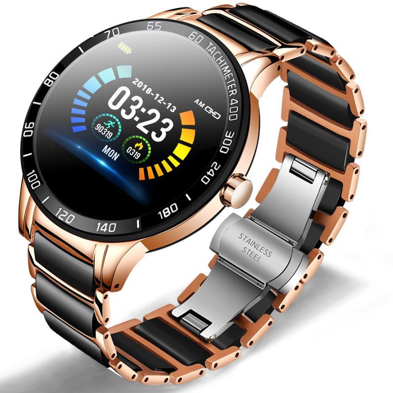 Luxury Ceramic Elegant Unisex Smart Watch With Heart Rate Monitor and Blood Pressure Fitness tracker Ceramic strap Sport Watch With Waterproof Protection - SJB-DIAMOND ELITES