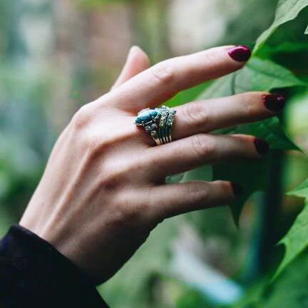 Achieving Dreams Turquoise Ring Set Pi-Mart