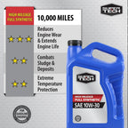Super Tech High Mileage SAE 10W-30 Motor Oil, 5 Quarts