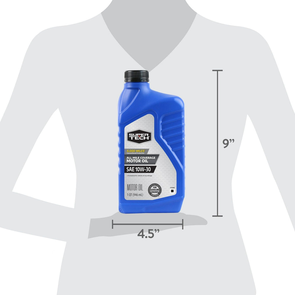 Super Tech All Mileage Synthetic Blend Motor Oil SAE 10W-30, 1 Quart