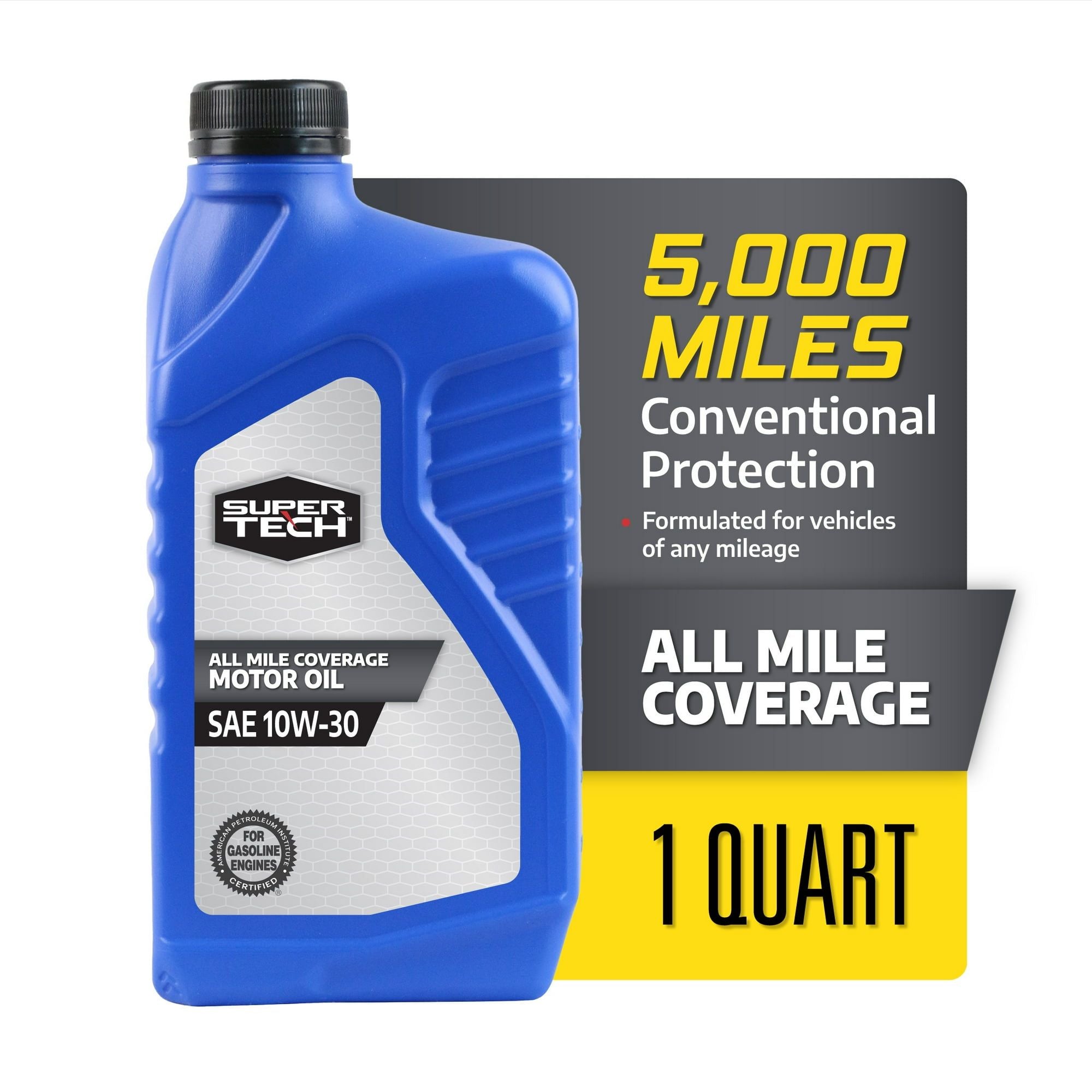 Super Tech All Mileage Synthetic Blend Motor Oil SAE 10W-30, 1 Quart