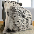 1pc Super Soft Flannel Blanket Gift From Mother To Son Suitable Bedroom Throw Blanket High Definition Printed Soft Blanket For Sofa Couch Office Bed Camping Travelling Lootquake LLC