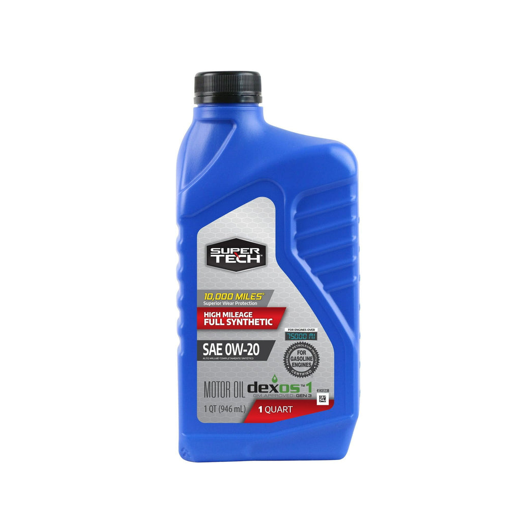 Super Tech High Mileage Full Synthetic SAE 0W-20 Motor Oil, 1 Quart EasyOptionXY LLC