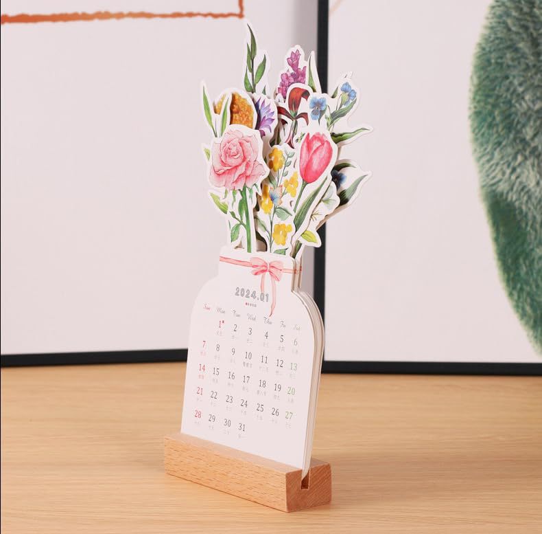 Creative Flower Calendar Home Living Room Table Decoration Ornaments