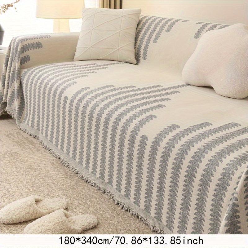 1pc Soft Chenille Sofa Protector - All-Season Universal Fit, Anti-Cat Scratch, Stain-Resistant, Plush Throw Blanket, Living Room and Bedroom Decor Essential - Easy Care, Machine Washable, and Durable Lootquake LLC