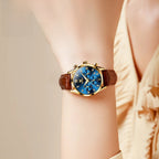 Women's Leather Strap Quartz Waterproof Luminous Watch