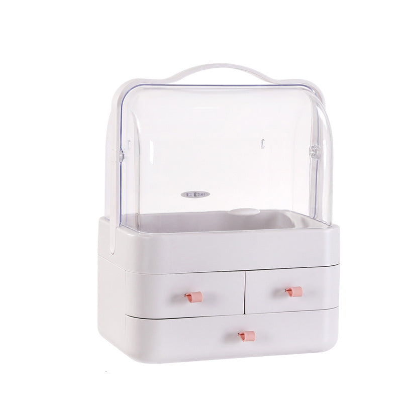 Double Door Dust Cover Makeup Storage Box Cosmetic Organizer Pi-Mart