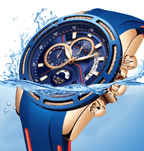 Men's Waterproof Modern Watch With Rubber Straps Multifunction Watches Unique Design Perfect Gift Stevvex