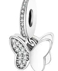 925 Silver Butterfly Charm for Bracelets and Necklaces (One)