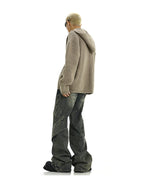 American Retro Distressed Yellow Mud Washed Jeans Lootquake LLC