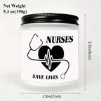 Lavender Scented Candle 5.3oz - Perfect Nursing Appreciation Gift for Men & Women, Ideal for Nurse Practitioners, Paramedics, Students - Unique Present for Birthdays, Thanksgiving, Graduation Lootquake LLC