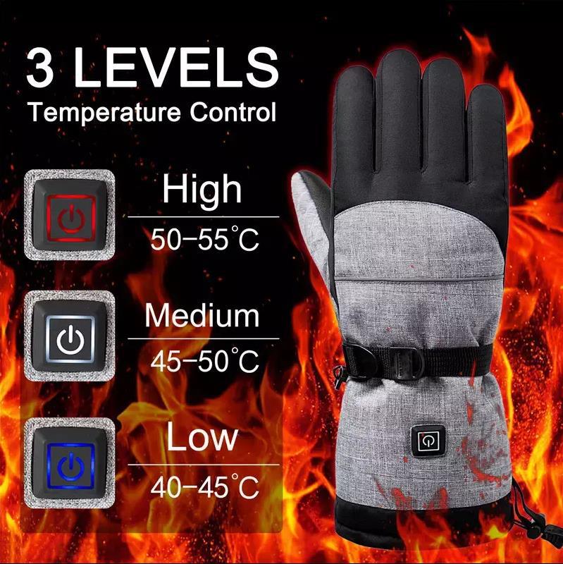 Hot Selling Skiing Heating Gloves Motorcycle Riding Electric Touch Screen Rechargeable Pi-Mart