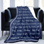 Cozy Blue Encouragement Hug Blanket - Soft Flannel, Inspirational Print For Rehab & Comfort, Perfect For Naps, Camping, And Gifting To Friends & Family Lootquake LLC