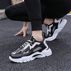 White Sneakers Men Non Slip Walking Running Shoes Sports Pi-Mart