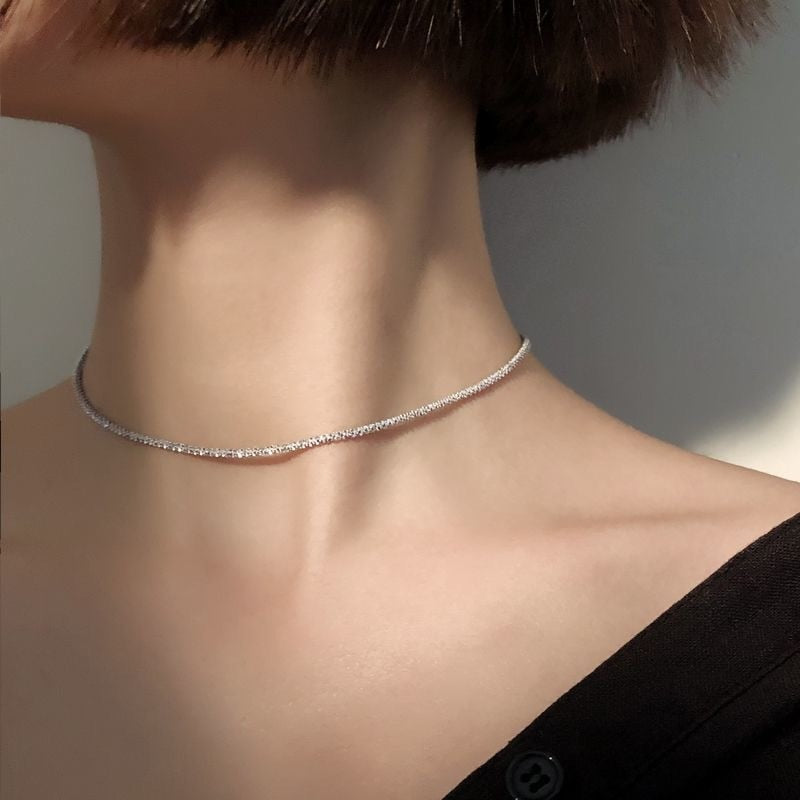 Sparkling Clavicle Chain Necklace Pi-Mart