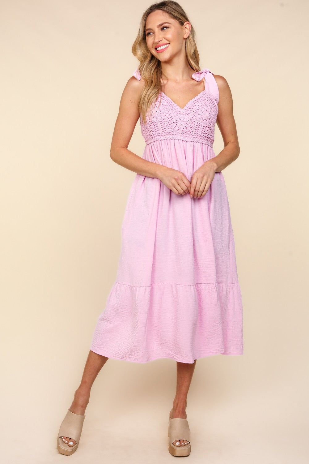 Crochet Lace Ruffle Hem Cami Midi Dress – Crochet Lace Cami Dress, Ruffle Hem Midi Dress, Babydoll Midi Dress, Feminine Cami Dress, Timeless Lace Dress, Elegant Crochet Dress, Summer Cami Dress Stevvex