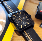 Men's Waterproof Watch With Leather Belt And Chronometers  Retro Style Unique Shape Excellent Gift - SJB-DIAMOND ELITES