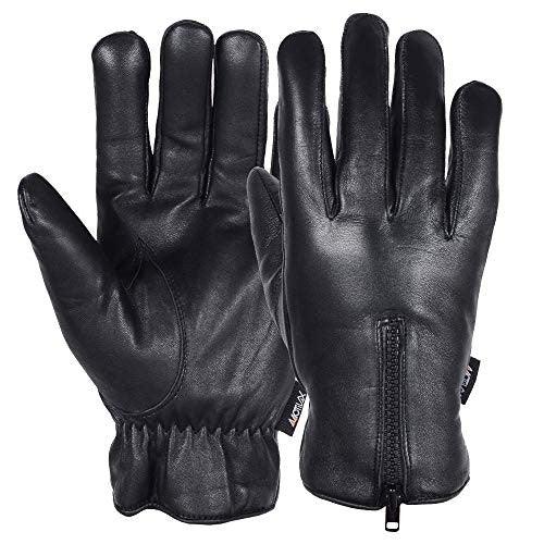 Men's Warm Winter Genuine Leather Driving Gloves MRX Products