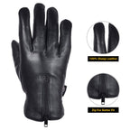 Men’s Warm Winter Dress And Work Gloves, Thermal Lining, Genuine Black Leather MRX Products