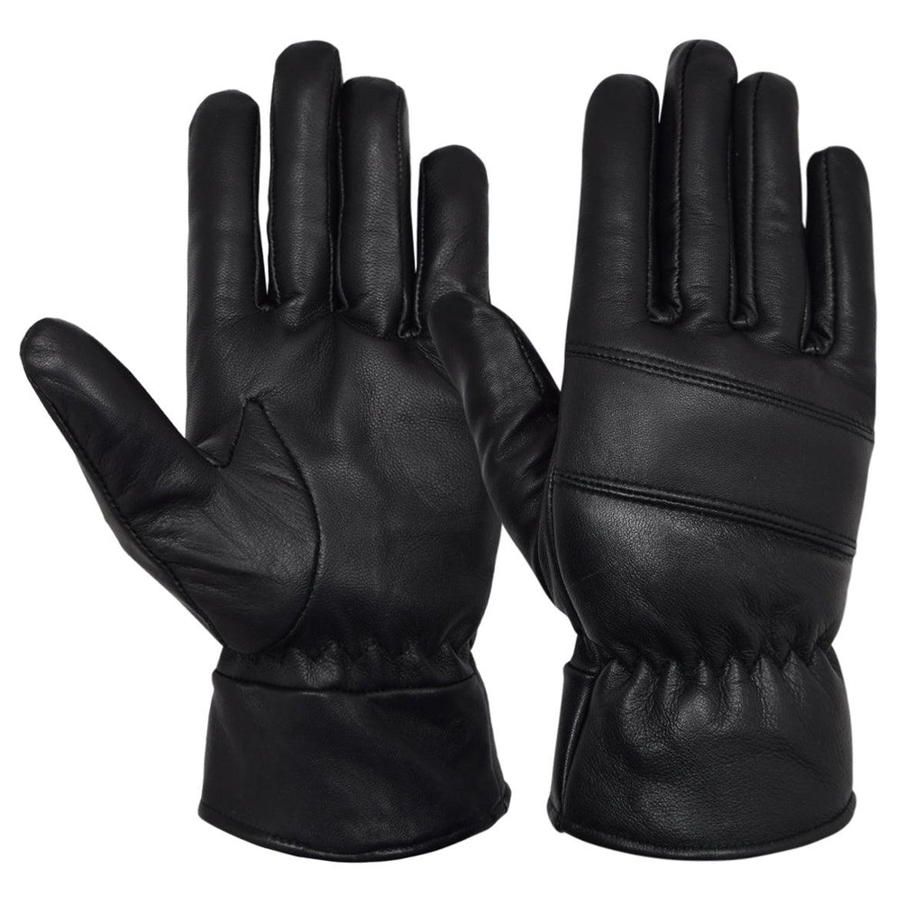 Men’s Warm Winter Dress And Work Gloves, Thermal Lining, Genuine Black Leather MRX Products