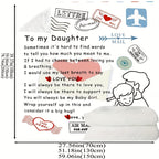 1pc To My Daughter Blanket From Dad Flannel Letter Dad To Daughter Gift Blanket For Home Travel, Warmest Gift Throw Blanket Lootquake LLC