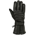 Mens Motorbike Gloves Cold Weather Motorcycle Riding Genuine Leather Black Glove-Black-M - SJB-DIAMOND ELITES