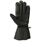 Mens Motorbike Gloves Cold Weather Motorcycle Riding Genuine Leather Black Glove-Black-L - SJB-DIAMOND ELITES